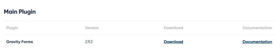Download Gravity Forms plugin
